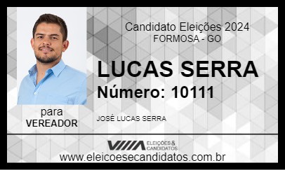 Candidato LUCAS SERRA 2024 - FORMOSA - Eleições