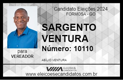 Candidato SARGENTO VENTURA 2024 - FORMOSA - Eleições