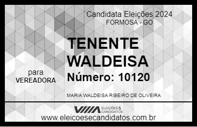 Candidato TENENTE WALDEISA 2024 - FORMOSA - Eleições