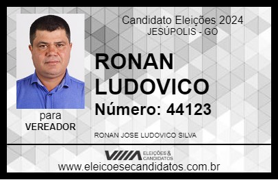 Candidato RONAN LUDOVICO 2024 - JESÚPOLIS - Eleições