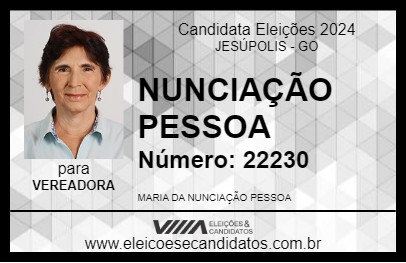 Candidato NUNCIAÇÃO PESSOA 2024 - JESÚPOLIS - Eleições