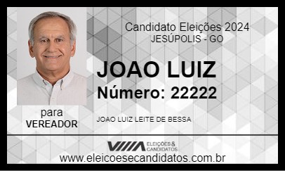 Candidato JOAO LUIZ 2024 - JESÚPOLIS - Eleições