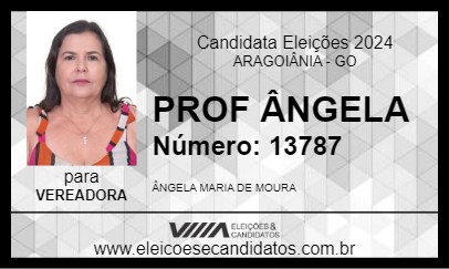 Candidato PROF ÂNGELA 2024 - ARAGOIÂNIA - Eleições