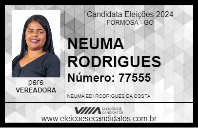 Candidato NEUMA RODRIGUES 2024 - FORMOSA - Eleições