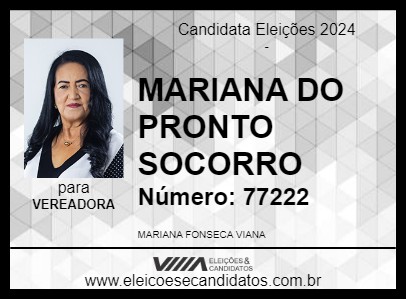 Candidato MARIANA DO PRONTO SOCORRO 2024 - FORMOSA - Eleições