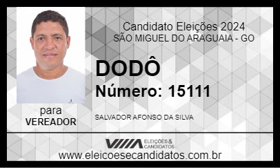 Candidato DODÔ 2024 - SÃO MIGUEL DO ARAGUAIA - Eleições