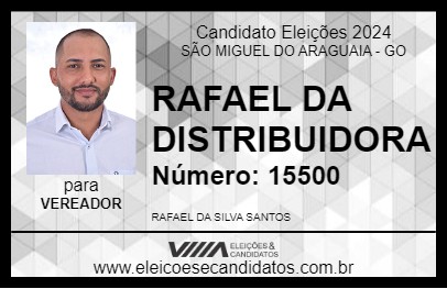 Candidato RAFAEL DA DISTRIBUIDORA 2024 - SÃO MIGUEL DO ARAGUAIA - Eleições