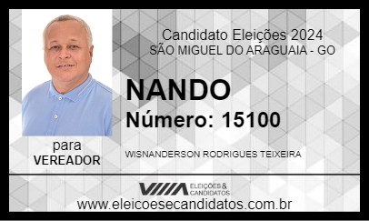 Candidato NANDO 2024 - SÃO MIGUEL DO ARAGUAIA - Eleições