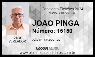 Candidato JOAO PINGA 2024 - NOVA CRIXÁS - Eleições