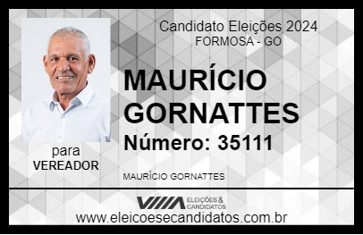 Candidato MAURÍCIO GORNATTES 2024 - FORMOSA - Eleições