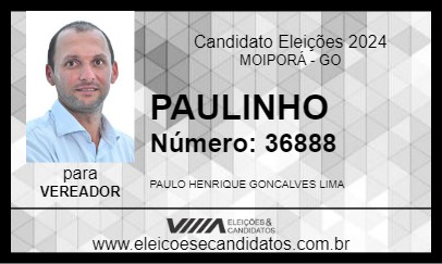 Candidato PAULINHO 2024 - MOIPORÁ - Eleições