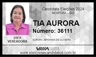 Candidato TIA AURORA 2024 - MOIPORÁ - Eleições