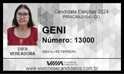 Candidato GENI 2024 - PIRACANJUBA - Eleições