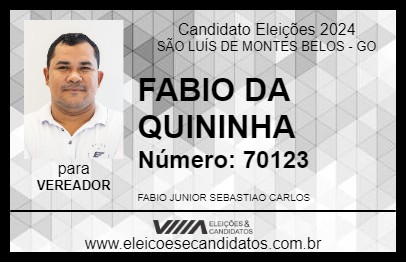 Candidato FABIO DA QUININHA 2024 - SÃO LUÍS DE MONTES BELOS - Eleições