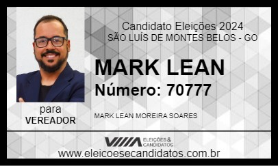 Candidato MARK LEAN 2024 - SÃO LUÍS DE MONTES BELOS - Eleições