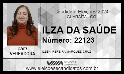 Candidato ILZA DA SAÚDE 2024 - GUARAÍTA - Eleições