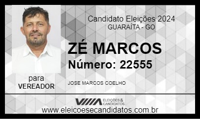 Candidato ZÉ MARCOS 2024 - GUARAÍTA - Eleições