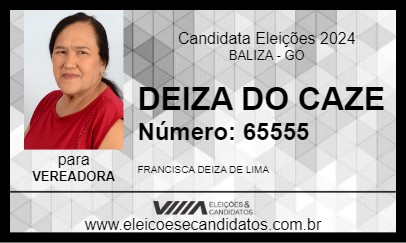 Candidato DEIZA DO CAZE 2024 - BALIZA - Eleições