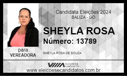 Candidato SHEYLA ROSA 2024 - BALIZA - Eleições