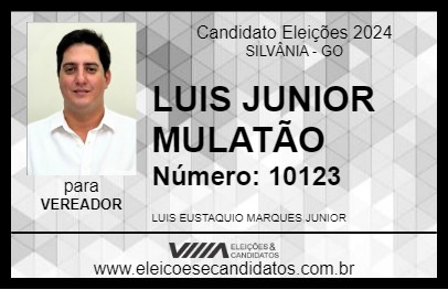 Candidato LUIS JUNIOR MULATÃO 2024 - SILVÂNIA - Eleições