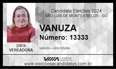 Candidato VANUZA SOUSA 2024 - SÃO LUÍS DE MONTES BELOS - Eleições