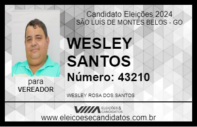 Candidato WESLEY SANTOS 2024 - SÃO LUÍS DE MONTES BELOS - Eleições