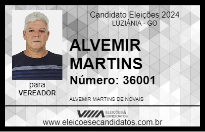 Candidato ALVEMIR MARTINS 2024 - LUZIÂNIA - Eleições