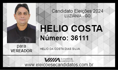 Candidato HELIO COSTA 2024 - LUZIÂNIA - Eleições