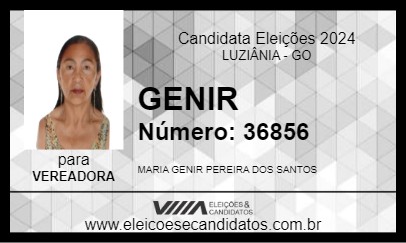 Candidato GENIR 2024 - LUZIÂNIA - Eleições