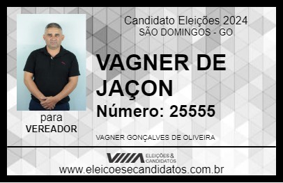 Candidato WAGNER DE JAÇON 2024 - SÃO DOMINGOS - Eleições