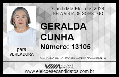 Candidato GERALDA CUNHA 2024 - BELA VISTA DE GOIÁS - Eleições