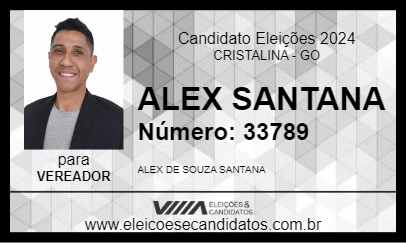 Candidato ALEX SANTANA 2024 - CRISTALINA - Eleições