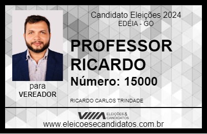 Candidato PROFESSOR RICARDO 2024 - EDÉIA - Eleições