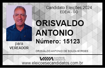 Candidato ORISVALDO ANTONIO 2024 - EDÉIA - Eleições