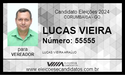 Candidato LUCAS VIEIRA 2024 - CORUMBAÍBA - Eleições