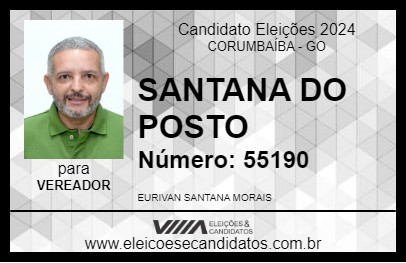 Candidato SANTANA DO POSTO 2024 - CORUMBAÍBA - Eleições