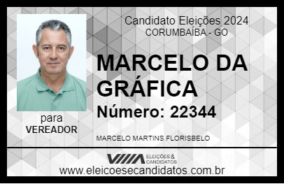 Candidato MARCELO DA GRÁFICA 2024 - CORUMBAÍBA - Eleições