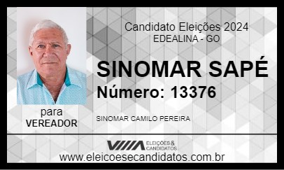 Candidato SINOMAR SAPÉ 2024 - EDEALINA - Eleições