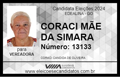 Candidato CORACI MÃE DA SIMARA 2024 - EDEALINA - Eleições