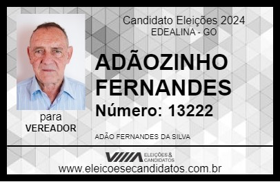 Candidato ADÃOZINHO FERNANDES 2024 - EDEALINA - Eleições