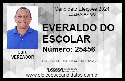 Candidato EVERALDO DO ESCOLAR 2024 - LUZIÂNIA - Eleições