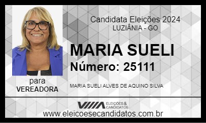 Candidato MARIA SUELI 2024 - LUZIÂNIA - Eleições