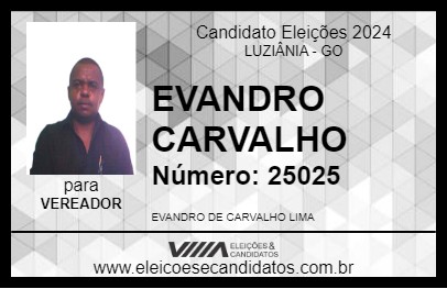 Candidato EVANDRO CARVALHO 2024 - LUZIÂNIA - Eleições