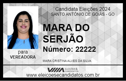 Candidato MARA DO SERJÃO 2024 - SANTO ANTÔNIO DE GOIÁS - Eleições