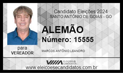 Candidato ALEMÃO 2024 - SANTO ANTÔNIO DE GOIÁS - Eleições