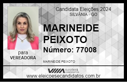 Candidato MARINEIDE PEIXOTO 2024 - SILVÂNIA - Eleições