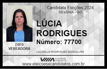 Candidato LÚCIA RODRIGUES 2024 - SILVÂNIA - Eleições