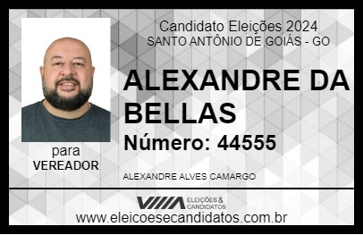 Candidato ALEXANDRE DA BELLAS 2024 - SANTO ANTÔNIO DE GOIÁS - Eleições