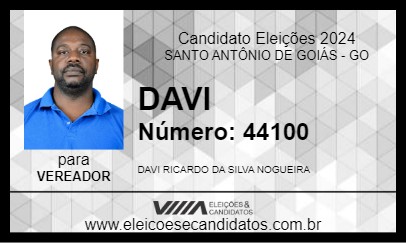 Candidato DAVI 2024 - SANTO ANTÔNIO DE GOIÁS - Eleições