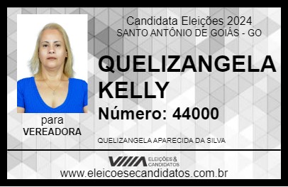 Candidato QUELIZANGELA KELLY 2024 - SANTO ANTÔNIO DE GOIÁS - Eleições